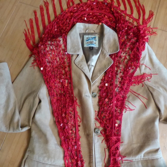 Tan suede jacket Travelsmith classic 2 pocket - Picture 2 of 5